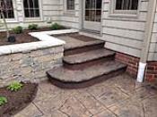 Concrete Steps to Match Stamped Concrete Patio